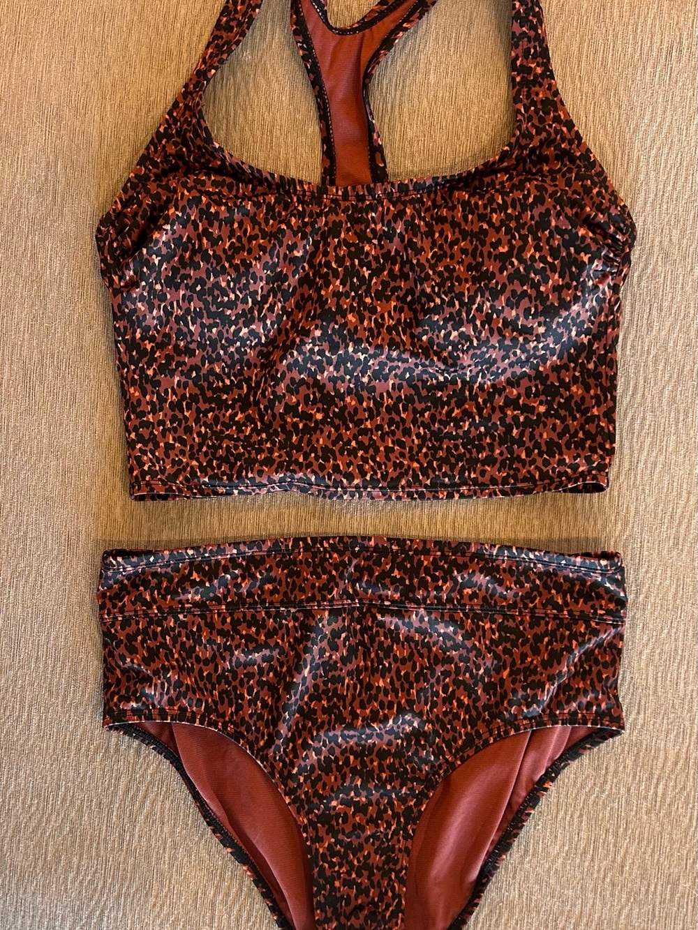 Target Women's Brown and Black Animal Print Bikini Set